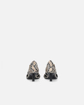 Pumps with python print and jewel studs - | Pinko