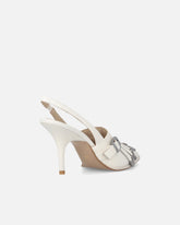 Skórzane buty slingback z rymarskimi detalami - | Pinko
