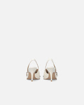 Skórzane buty slingback z rymarskimi detalami - | Pinko