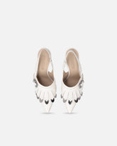 Skórzane buty slingback z rymarskimi detalami - | Pinko