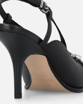 Sling-back pumps in nappa leather with straps and stiletto heel - | Pinko