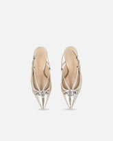 Slingback in nappa laminata - | Pinko