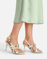 Sandali slingback alti con cinturini e borchie - | Pinko