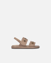 Sandali imbottiti in nappa con dettagli metallici - | Pinko