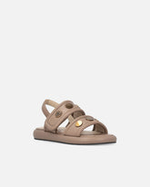 Sandali imbottiti in nappa con dettagli metallici - | Pinko