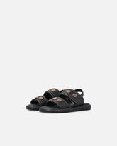 Padded nappa leather sandals with metallic details - | Pinko
