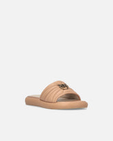 Ciabatte in nappa trapuntata con logo Love Birds - | Pinko