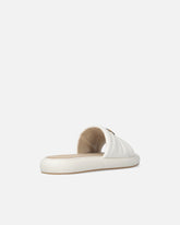Perforated nappa leather slip-on sandals with Love Birds logo - | Pinko