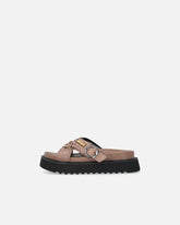 Slide-Sandaletten aus geflochtenem Nappaleder mit Metallringen - | Pinko
