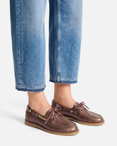 Mocassins en cuir à applications bijou - | Pinko