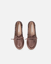 Mocassins en cuir à applications bijou - | Pinko