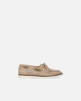 Mocassins en daim avec applications bijou - | Pinko