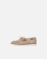Suede moccasins with jewel details - | Pinko