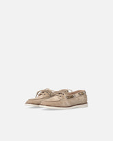 Mocassins en daim avec applications bijou - | Pinko