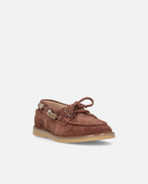 Mocassins en daim avec applications bijou - | Pinko