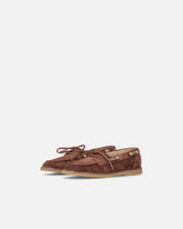 Mocassins en daim avec applications bijou - | Pinko