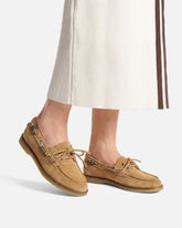 Mocassins en daim avec applications bijou - | Pinko