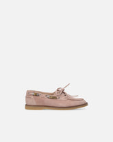 Mocassins en daim avec applications bijou - | Pinko