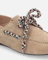 Mocassins en daim à lacets multicolores - | Pinko