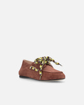 Mocassini in suede con lacci multicolor - | Pinko