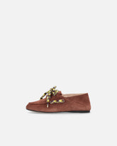 Mocassini in suede con lacci multicolor - | Pinko