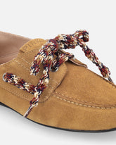 Mocassins en daim à lacets multicolores - | Pinko