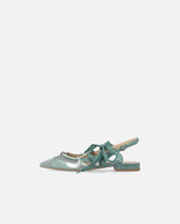 Slingback ballerinas with ties - | Pinko