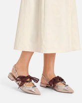 Μπαλαρίνες slingback με κορδόνια - | Pinko