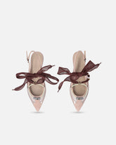 Μπαλαρίνες slingback με κορδόνια - | Pinko