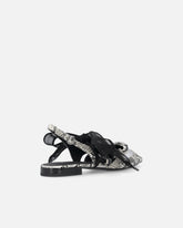 Ballerines slingbacks avec embossage python et lacets - | Pinko