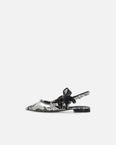 Ballerines slingbacks avec embossage python et lacets - | Pinko