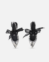 Ballerine slingback con stampa pitone e lacci - | Pinko