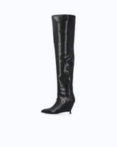 Nappa leather boots with extra-high leg shaft - | Pinko