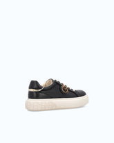 High-soled flatform sneakers with metal logo - | Pinko