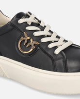 High-soled flatform sneakers with metal logo - | Pinko