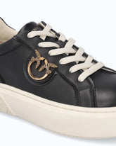High-soled flatform sneakers with metal logo - | Pinko