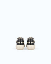 High-soled flatform sneakers with metal logo - | Pinko