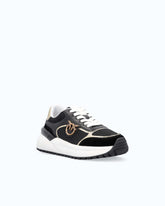 Sneakers with logo and mirror-finish details - | Pinko