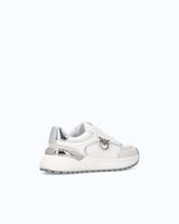 Sneakers with logo and mirror-finish details - | Pinko