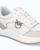 Sneakers with logo and mirror-finish details - | Pinko