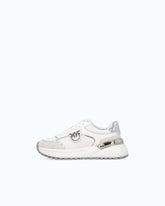 Sneakers with logo and mirror-finish details - | Pinko