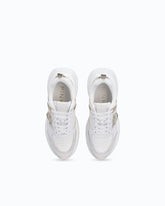Ariel leather-effect sneakers with mirror detailing - | Pinko