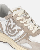 Suede sneakers with logo - | Pinko