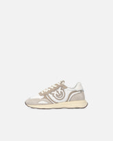 Suede sneakers with logo - | Pinko