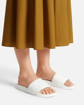 Rubber slip-on sandals with Love Birds maxi logo - | Pinko