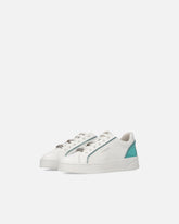 Sneakers in pelle con logo - Multicolor Verde-Bianco | Pinko