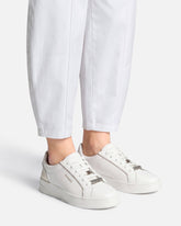 Sneakers in pelle con logo - | Pinko