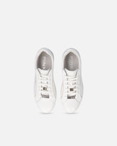 Sneakers in pelle con logo - Bianco | Pinko