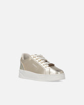 Scarpe da ginnastica laminate con logo - Grigio | Pinko