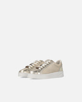 Laminated sneakers with logo - | Pinko